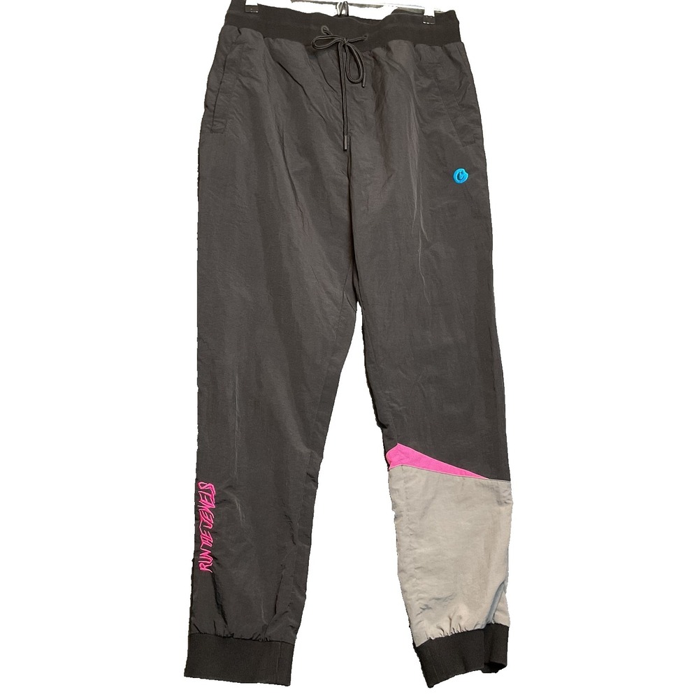 Cookies x Run The Jewels Jogger Pants Mens 32 Black Nylon High Rise Tapered Leg